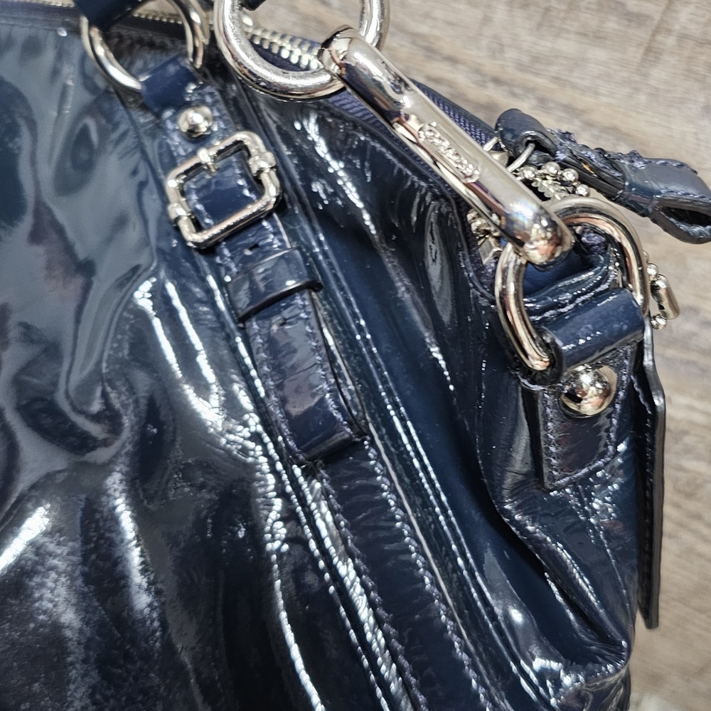 Coach Large Navy Sophia Bag #15915. - Picture 2 of 16